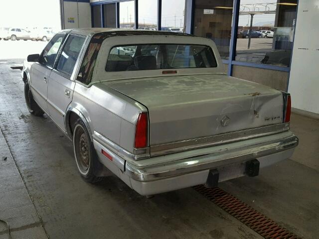 1C3XC66R3LD899226 - 1990 CHRYSLER NEW YORKER GRAY photo 3