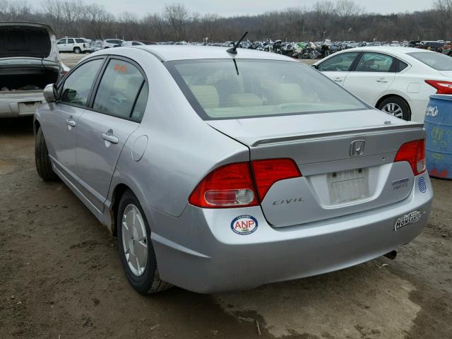 JHMFA36256S003196 - 2006 HONDA CIVIC HYBR SILVER photo 3