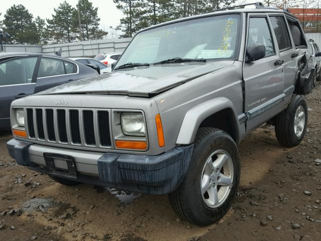 1J4FF48S6YL259652 - 2000 JEEP CHEROKEE S GRAY photo 2