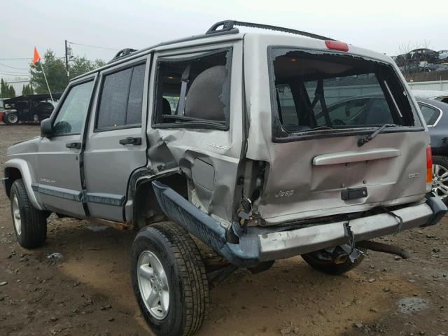 1J4FF48S6YL259652 - 2000 JEEP CHEROKEE S GRAY photo 3