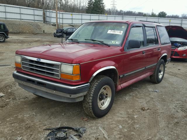 1FMDU34X1RUD27796 - 1994 FORD EXPLORER RED photo 2