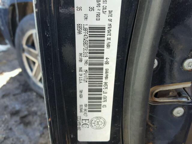 1J8FF47W58D731319 - 2008 JEEP COMPASS SP BLUE photo 10