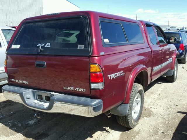 5TBBT44113S354713 - 2003 TOYOTA TUNDRA ACC RED photo 4