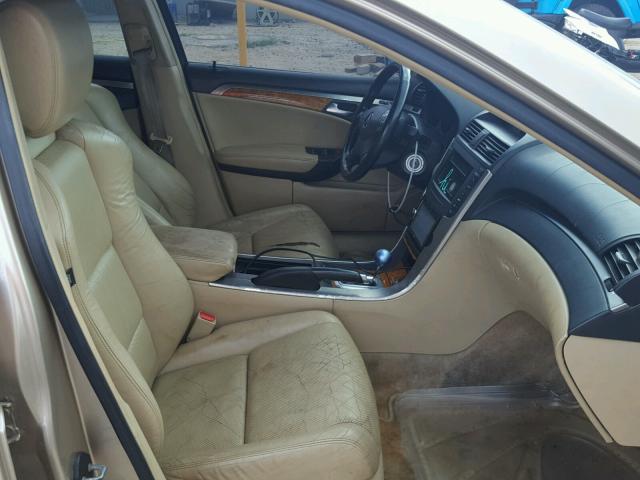 19UUA66284A067392 - 2004 ACURA TL TAN photo 5