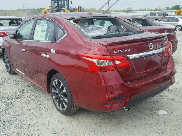 3N1CB7AP1JY218034 - 2018 NISSAN SENTRA SR RED photo 3