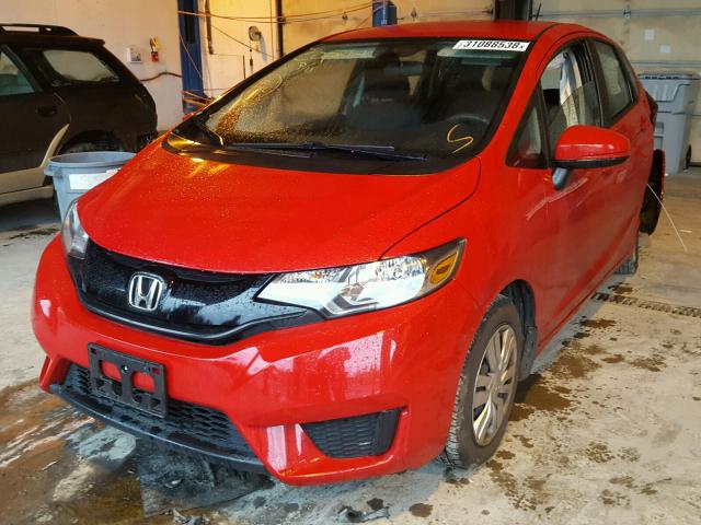 3HGGK5H50FM760281 - 2015 HONDA FIT LX RED photo 2