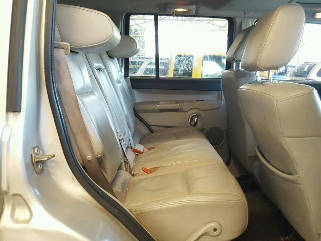 1J8HG58N37C587159 - 2007 JEEP COMMANDER SILVER photo 6