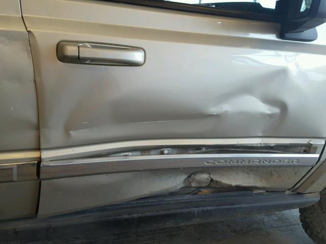 1J8HG58N37C587159 - 2007 JEEP COMMANDER SILVER photo 9