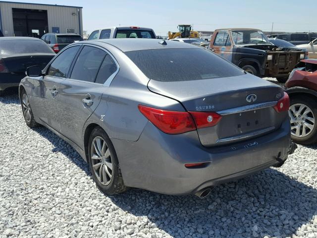 JN1BV7AP4FM345065 - 2015 INFINITI Q50 BASE GRAY photo 3