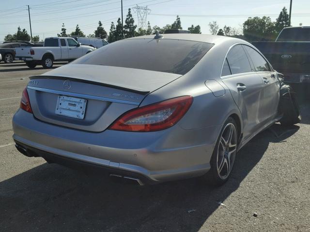 WDDLJ7EB6DA073702 - 2013 MERCEDES-BENZ CLS 63 AMG GRAY photo 4