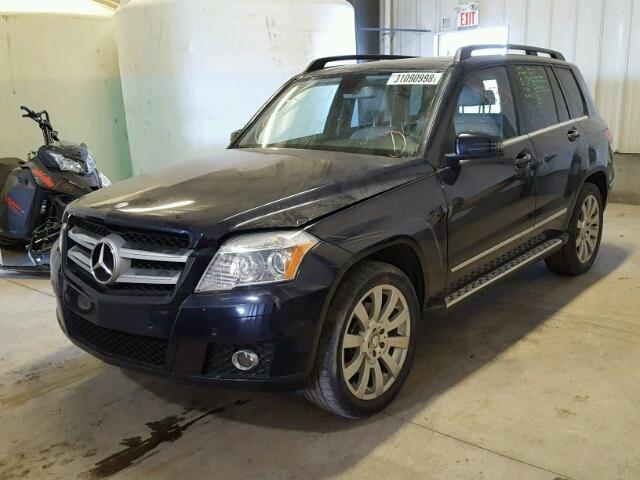 WDCGG8HB3AF311333 - 2010 MERCEDES-BENZ GLK 350 4M BLUE photo 2