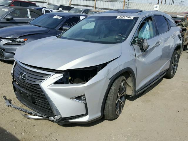 2T2ZZMCAXGC015612 - 2016 LEXUS RX 350 SILVER photo 2