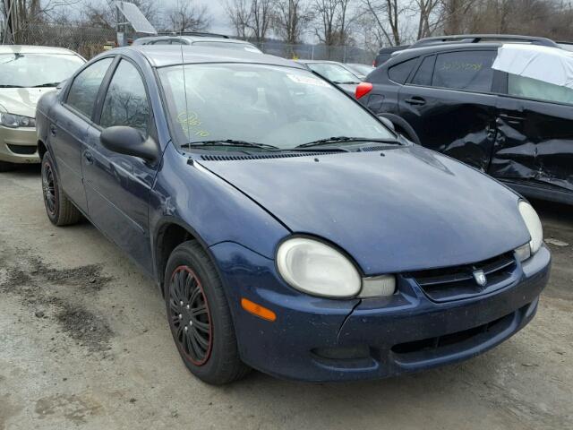 1B3ES26C42D541000 - 2002 DODGE NEON BLUE photo 1