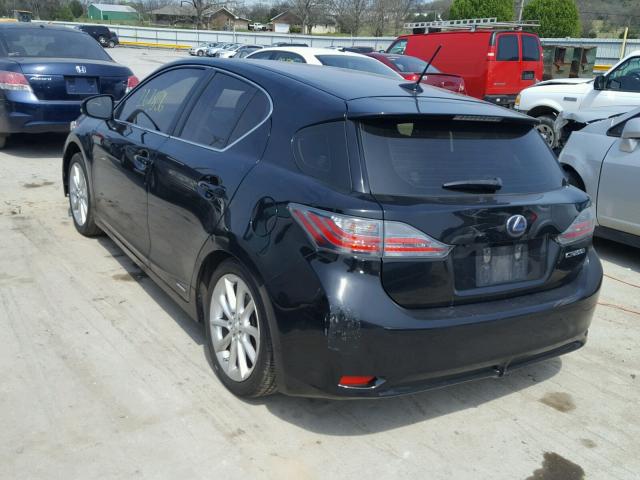 JTHKD5BH5D2124738 - 2013 LEXUS CT 200 BLACK photo 3