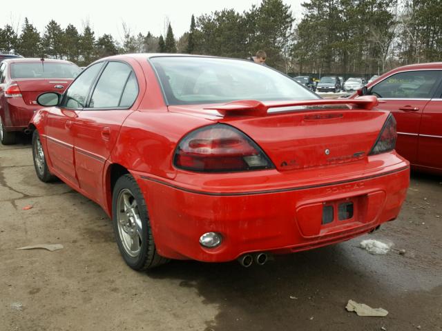 1G2NW52E33C202154 - 2003 PONTIAC GRAND AM G RED photo 3