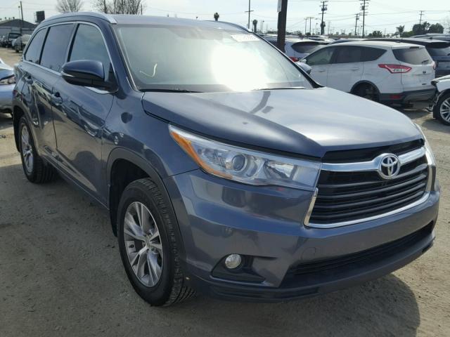 5TDJKRFH7FS149088 - 2015 TOYOTA HIGHLANDER BLUE photo 1