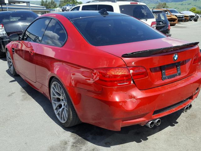WBSWD9C53AP363243 - 2010 BMW M3 RED photo 3