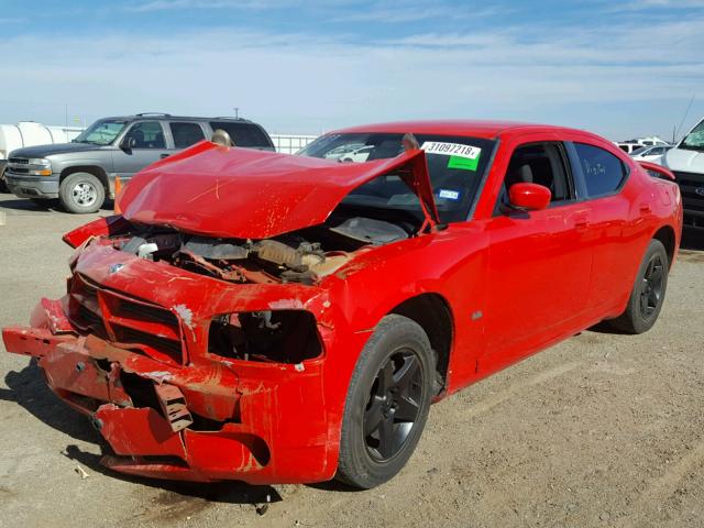 2B3CA2CVXAH316016 - 2010 DODGE CHARGER RED photo 2