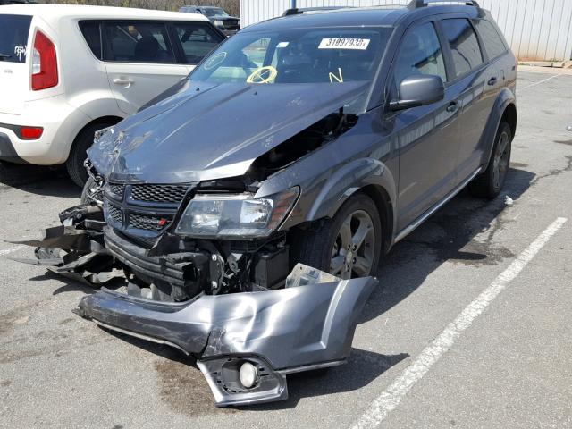 3C4PDCGB5FT630023 - 2015 DODGE JOURNEY CR GRAY photo 2