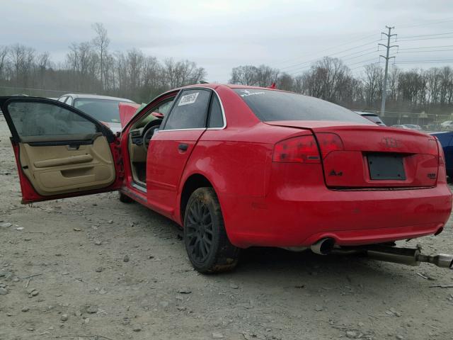 WAUDF78E98A135019 - 2008 AUDI A4 2.0T QU RED photo 3