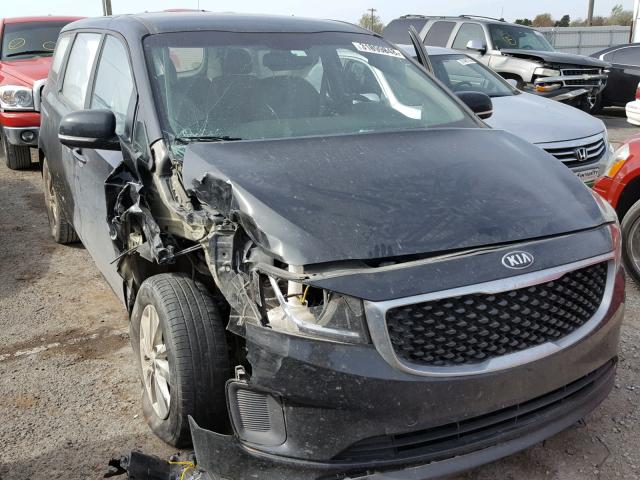 KNDMA5C11G6118100 - 2016 KIA SEDONA L BLACK photo 1