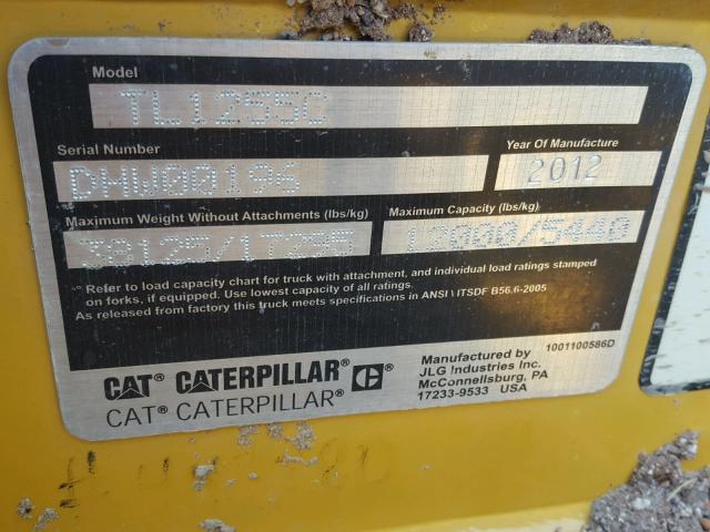 DHW00196 - 2012 CATERPILLAR TL1255CR YELLOW photo 10