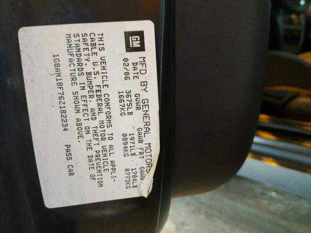 1G8AN18F76Z182234 - 2006 SATURN ION LEVEL GRAY photo 10