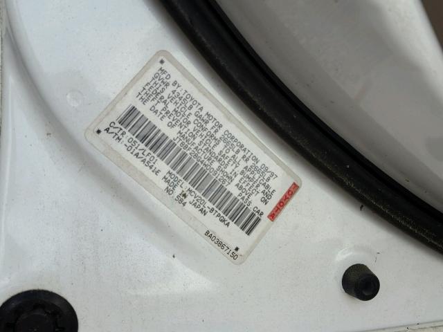 JT8BF28G4W0091267 - 1998 LEXUS ES 300 WHITE photo 10