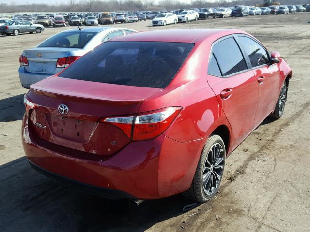 2T1BURHE6FC230853 - 2015 TOYOTA COROLLA LE 红色 照片 4