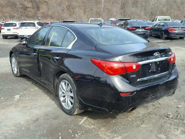 JN1BV7AR1FM419060 - 2015 INFINITI Q50 BASE BLACK photo 3