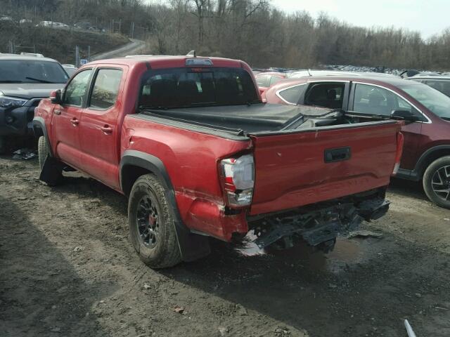 5TFCZ5ANXHX097981 - 2017 TOYOTA TACOMA DOU RED photo 3