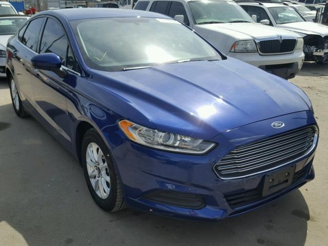 3FA6P0G77GR356342 - 2016 FORD FUSION S BLUE photo 1