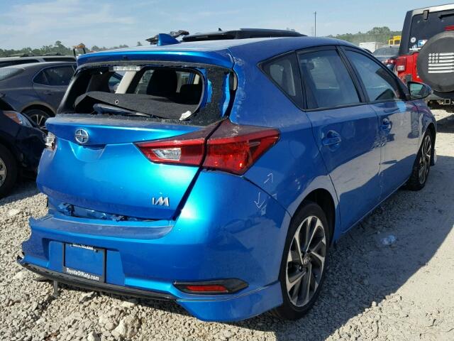 JTNKARJE6GJ521695 - 2016 TOYOTA SCION IM BLUE photo 4