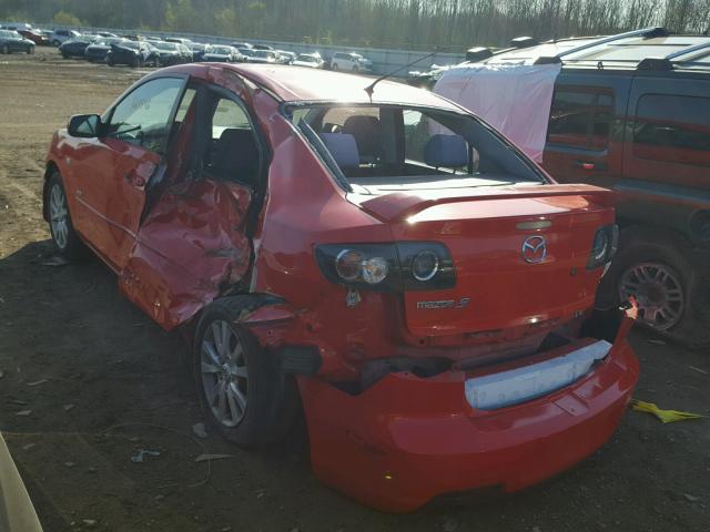 JM1BK323971644287 - 2007 MAZDA 3 S RED photo 3