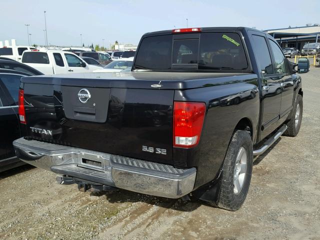 1N6AA07A74N518001 - 2004 NISSAN TITAN XE BLACK photo 4