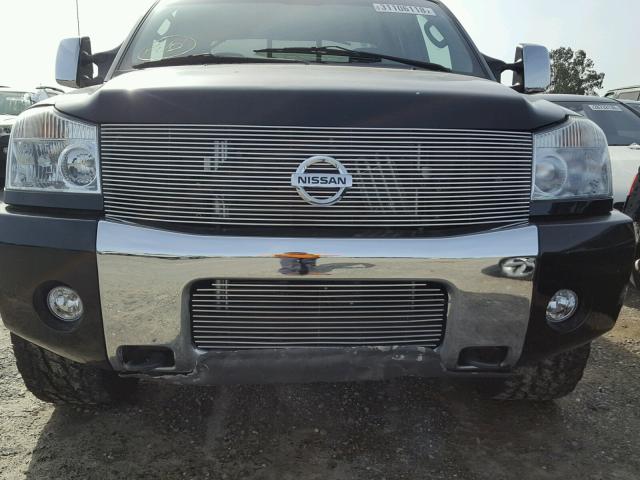 1N6AA07A74N518001 - 2004 NISSAN TITAN XE BLACK photo 9