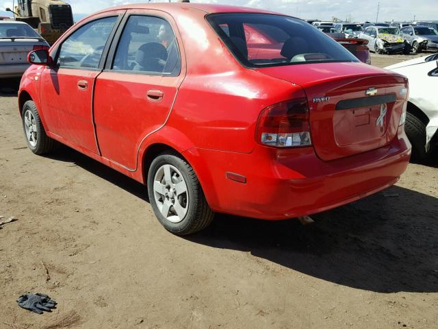 KL1TD52665B326369 - 2005 CHEVROLET AVEO BASE Qırmızı foto 3