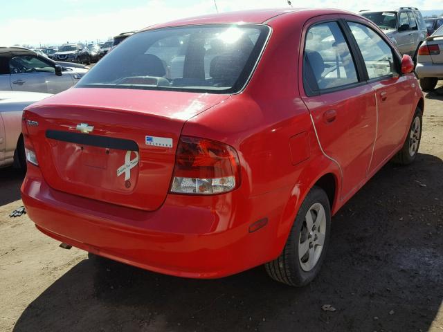 KL1TD52665B326369 - 2005 CHEVROLET AVEO BASE Qırmızı foto 4