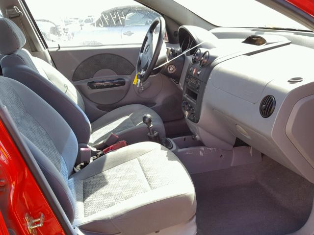 KL1TD52665B326369 - 2005 CHEVROLET AVEO BASE Qırmızı foto 5