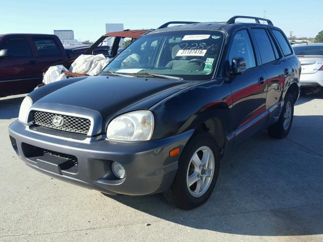 KM8SC13E13U514896 - 2003 HYUNDAI SANTA FE G BLACK photo 2