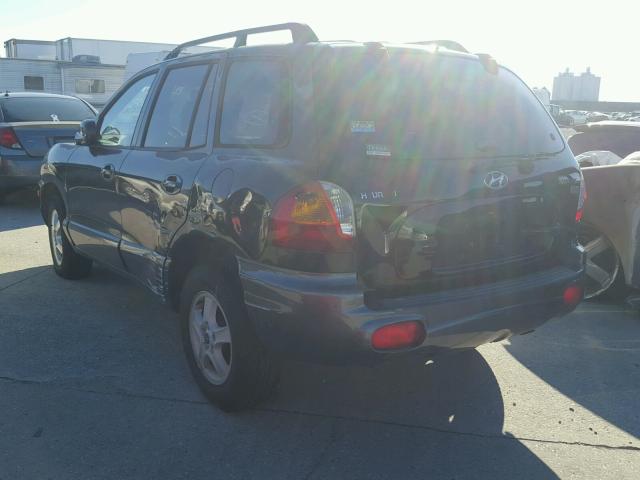 KM8SC13E13U514896 - 2003 HYUNDAI SANTA FE G BLACK photo 3