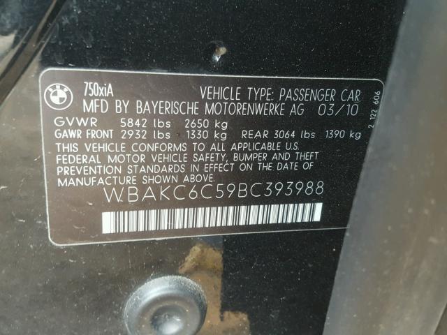 WBAKC6C59BC393988 - 2011 BMW ALPINA B7 BLACK photo 10