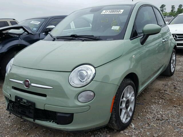 3C3CFFAR3FT680942 - 2015 FIAT 500 POP GREEN photo 2