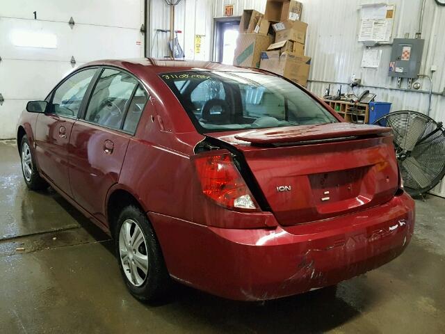 1G8AJ52F54Z148883 - 2004 SATURN ION LEVEL MAROON photo 3