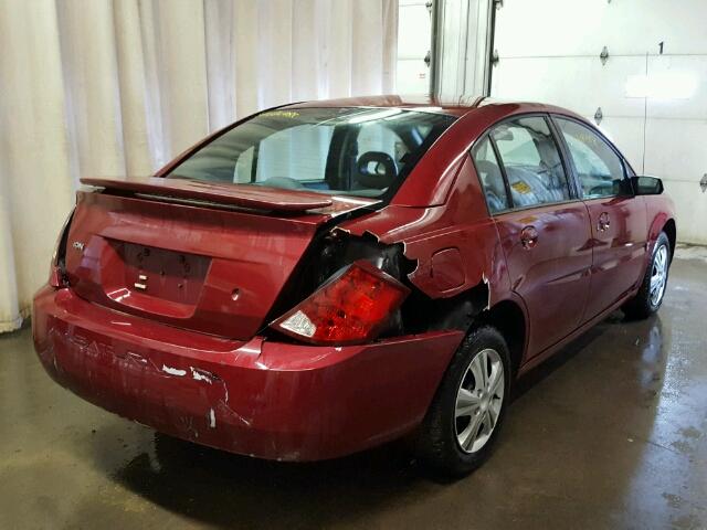 1G8AJ52F54Z148883 - 2004 SATURN ION LEVEL MAROON photo 4