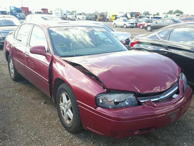 2G1WF52E759373010 - 2005 CHEVROLET IMPALA RED photo 1