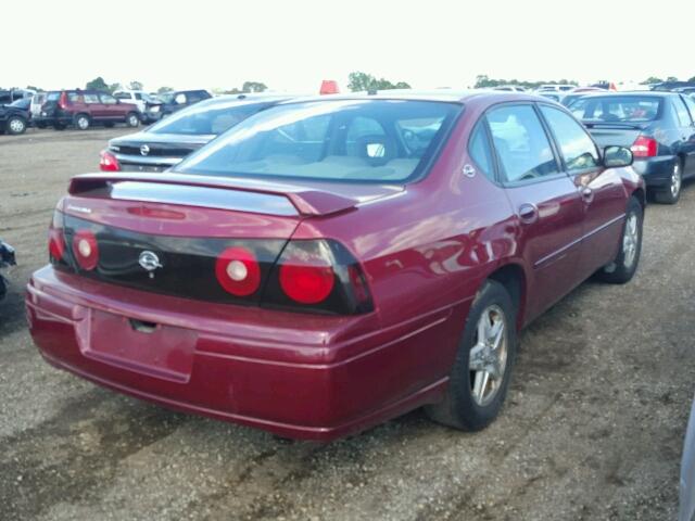 2G1WF52E759373010 - 2005 CHEVROLET IMPALA RED photo 4