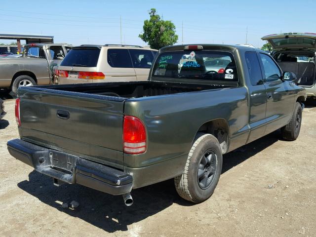 1B7GL22Y6XS100753 - 1999 DODGE DAKOTA GREEN photo 4