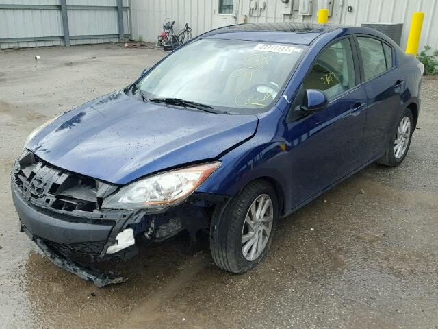 JM1BL1VF5C1510166 - 2012 MAZDA MAZDA3I BLUE photo 2