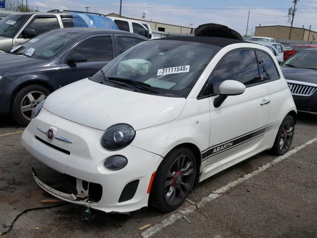 3C3CFFJH7ET188582 - 2014 FIAT 500 ABARTH WHITE photo 2